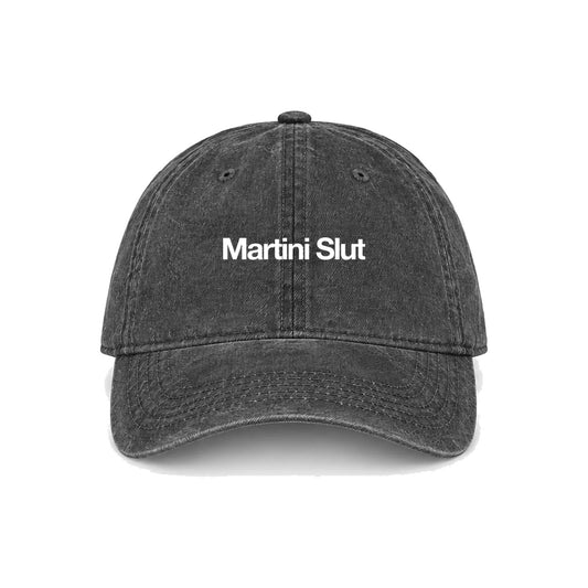 Martini Slut vintage wash cap, front
